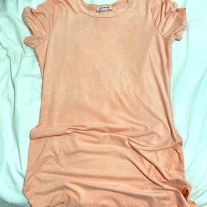 Peach T-shirt dress